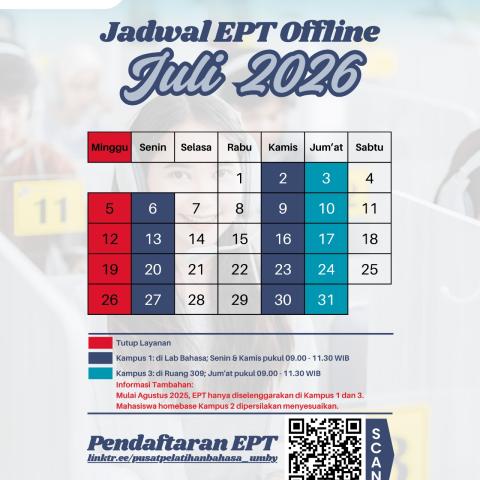 JADWAL PELAKSANAAN TES EPT OFFLINE – JULI 2026